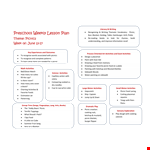 Preschool Weekly Lesson Plan Template example document template