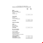 Simplified Cash Flow Statement | Current Assets | Accounting example document template