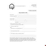 House Offer Letter example document template 