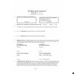 Non Disclosure Agreement Form Template example document template