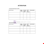 Action Plan Template example document template