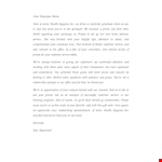 Recognition Letter for Excellent Health Customer Service & Supplies example document template
