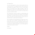 Recognition Letter for Excellent Health Customer Service & Supplies example document template 