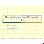 Event Proposal Presentation Template example document template