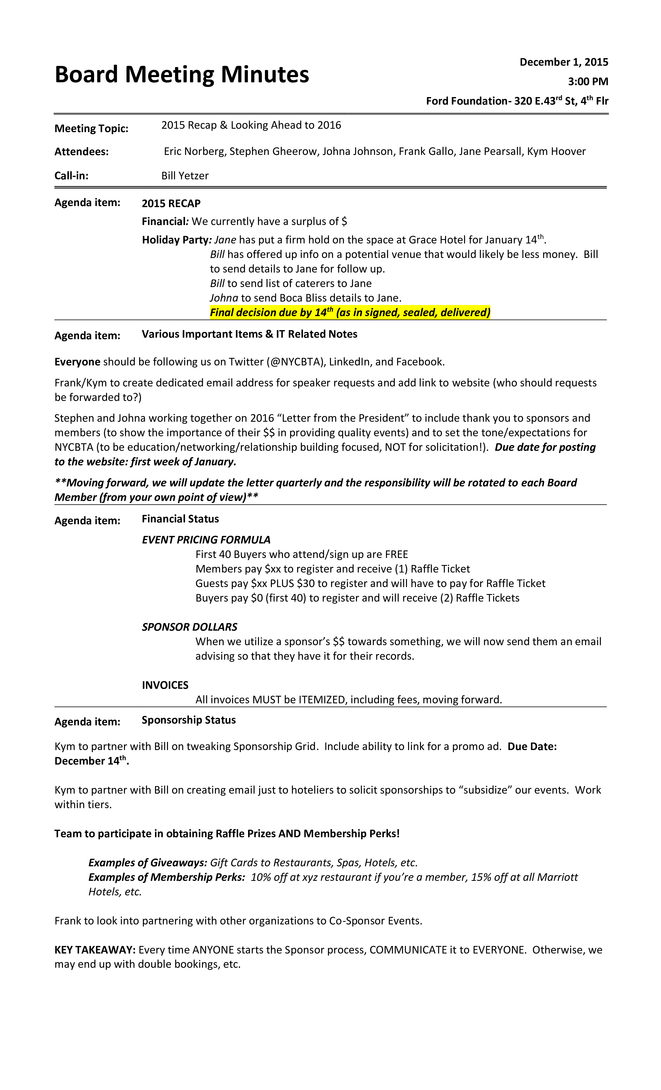 Minutes Of Meeting Informal Sample minutes-of-meeting-informal-sample