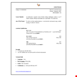 Fresher Professional Resume Format example document template
