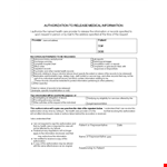 Authorize Medical Records Release for Better Care | Form Template example document template