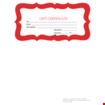 Create Beautiful Gift Certificates with Our Template example document template