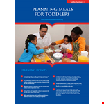 Weekly Toddler Meal Planner Template example document template
