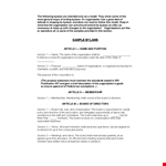 Corporate Bylaws: Structure Your Organization and Direct Board of Directors with Clear Section example document template