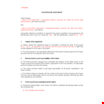 Affordable Partnership Agreement Template for Projects | Partner with ease example document template