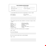 Effective Exit Interview Questionnaire example document template