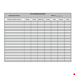 Record Daily Personal Expenses - Expense Sheet for Personal Use example document template