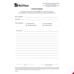 Letter of Intent for Inspections - Get Information and Permit Approval example document template