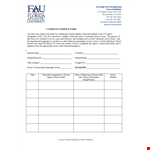 Community Service Letter Template - University | Service | Student Hours example document template