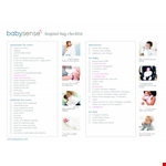 New Baby Hospital Bag Checklist example document template