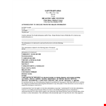 Authorize Medical Release Form to Disclose Health Information example document template 