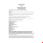 Authorize Medical Release Form to Disclose Health Information example document template