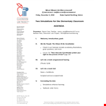 Sample Classroom Agenda Example example document template