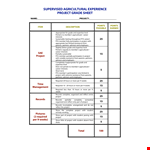 Project Grade and Agricultural Records - Manage Project, Members, and Grades example document template