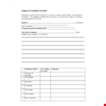 Employee Performance Evaluation Checklist Template example document template