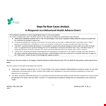 Root Cause Analysis Template | Identify, Analyze, and Take Action on the Root Cause example document template