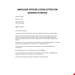 Wayleave Officer cover letter example document template 