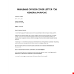 Wayleave Officer cover letter example document template