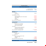 Yearly Cash Flow Statement example document template