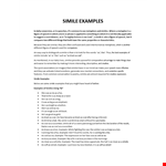 Simile Examples example document template 