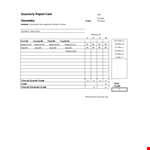 Free Report Card Template - Record Grades, Homework & Tests example document template