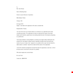 Professional Sales Cover example document template