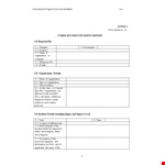 International Incident Report Template | Secure Information Reporting example document template