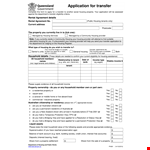 Department Transfer Letter Format - Request for Housing and Household Transfer example document template