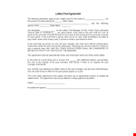 Legal Lottery Pool Agreement Template - Manager's Agreement for Lottery Pool example document template 