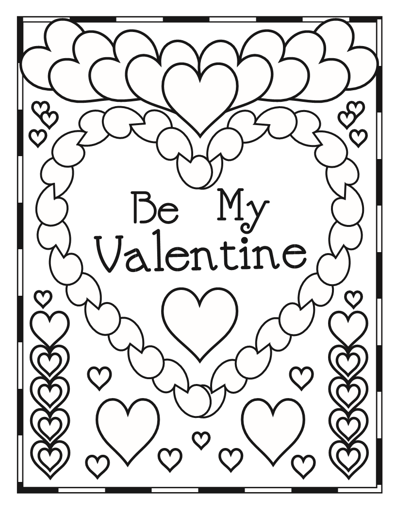 Free Printable Valentine's Day Coloring Page | Coloring Castle