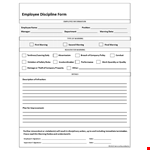 Employee Disciplinary Action Form - Company Warning for Violation example document template