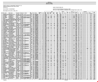 Salary Excel Sheet Template
