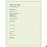 Formal Business Letter Formatting example document template 