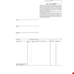 NYK BL Front Bill of Lading Template example document template