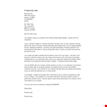 Sales Cover Letter example document template