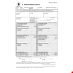 Example of Loan Settlement Statement - Insurance and Title included example document template