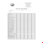 Inventory Worksheet example document template