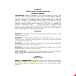 Corporate Bylaws | Define Corporate Policies & Procedures for Your Board example document template
