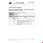 Project Scope Statement Example | Define Project Abroad example document template