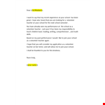 Application Letter for Volunteer Teacher example document template