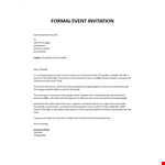 Event Invitation Template example document template