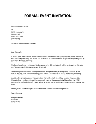 Event Invitation Template