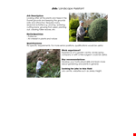 Landscaping Assistant Job Description example document template