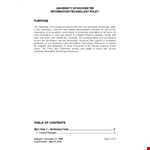 Information Technology Policy example document template